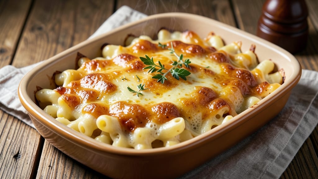 Baked Cheddar Mac and Cheese Recipe: Triple-Layered Crunch With Gooey Streaks