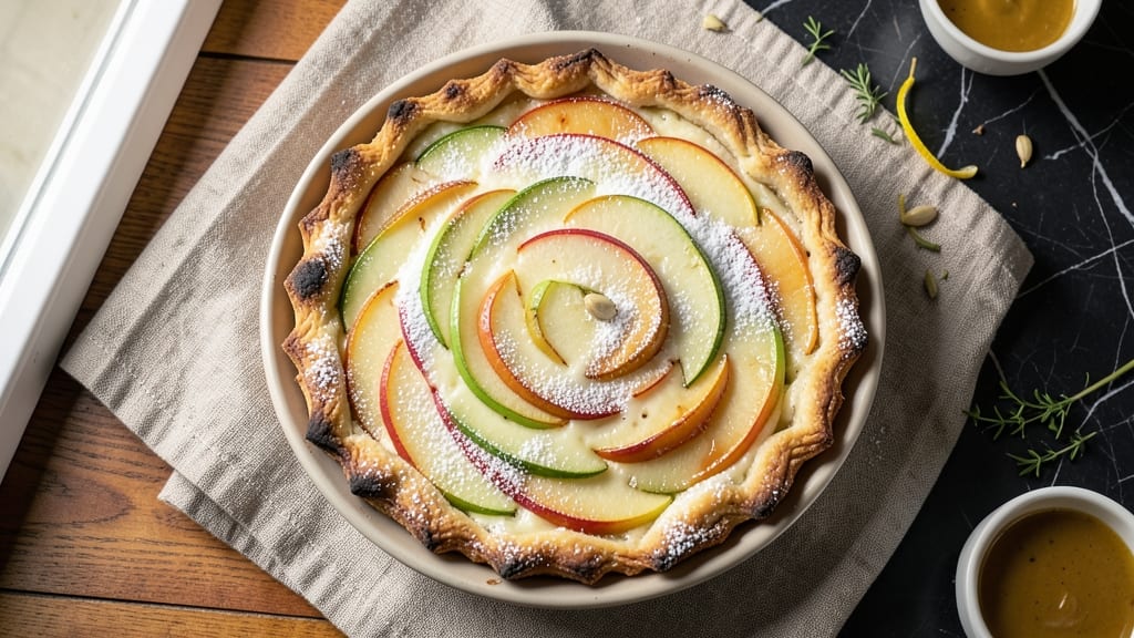 Apple Cheese Tart Recipe: Spiced Apple Filling Over Buttery Crust