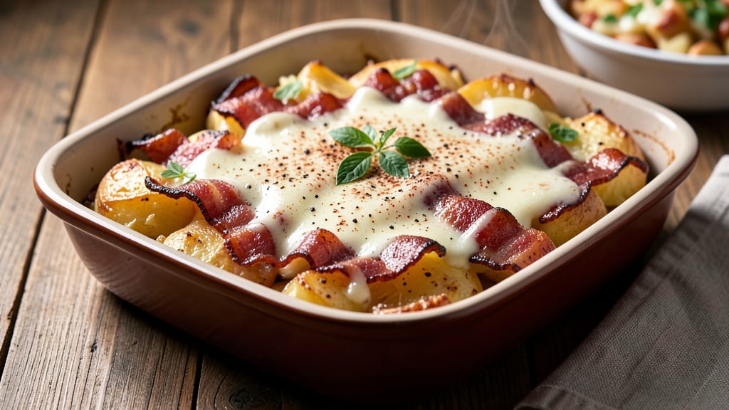 Bacon Cheese Scalloped Potatoes Recipe: Smoky Crisp Edges and Gooey Pull-Apart Layers