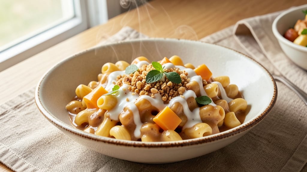 African Bites Mac and Cheese Recipe: Spicy Peanut Crunch Topping Twist