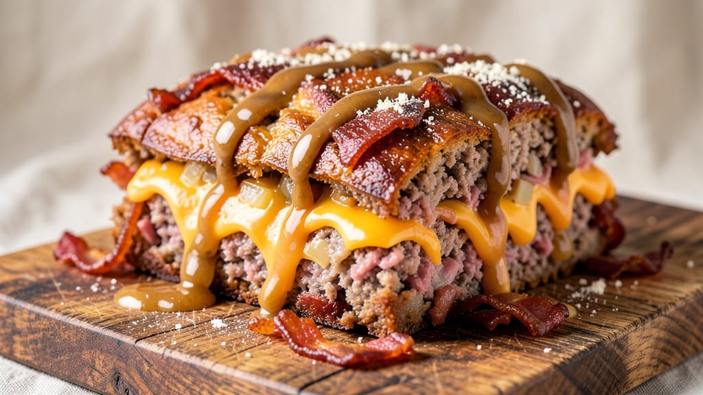 Bacon and Cheese Stuffed Meatloaf Recipe: Triple-Layered Juiciness That Stops the Cravings